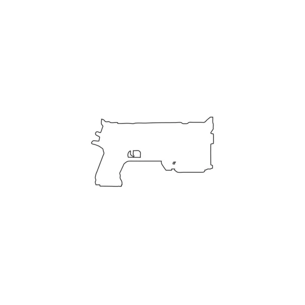 Icono Vector Simple Pistola — Vector de stock