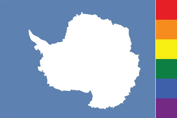 Εικονογραφημένη Σημαία Για Χώρα Της Ανταρκτικής — Διανυσματικό Αρχείο