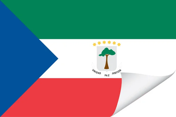 Bandera Ilustrada Del País Guinea Ecuatorial — Vector de stock