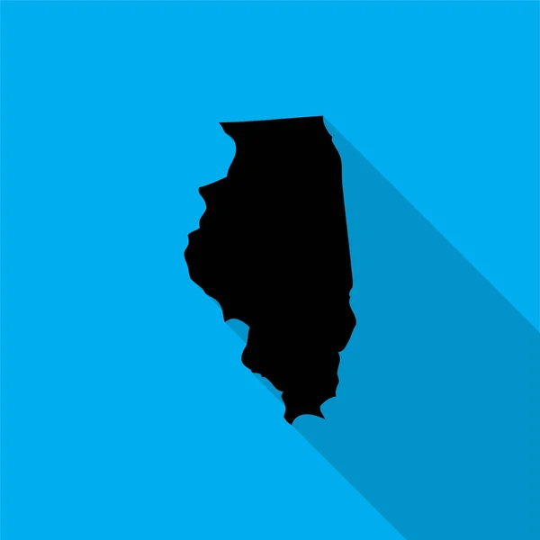 Abd Nin Illinois Eyaletinin Vektör Haritası — Stok Vektör