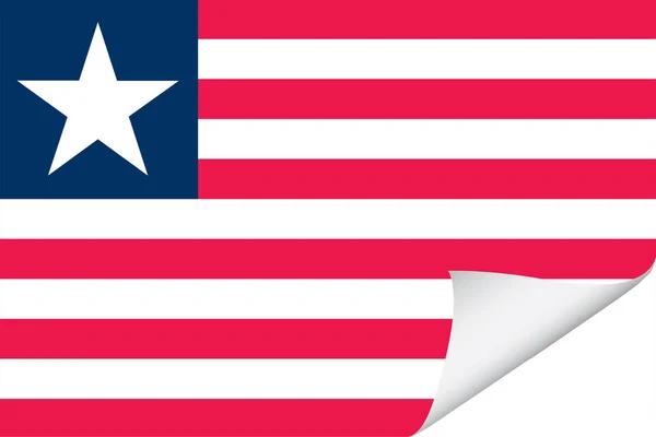 Bandiera Illustrata Paese Della Liberia — Vettoriale Stock
