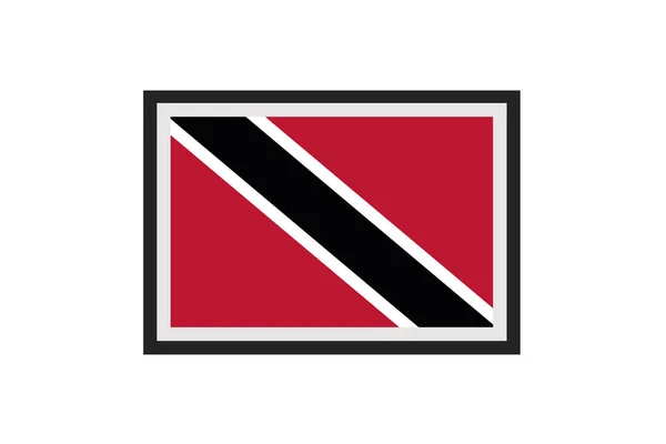 Illustration Vectorielle Drapeau Trinité Tobago — Image vectorielle