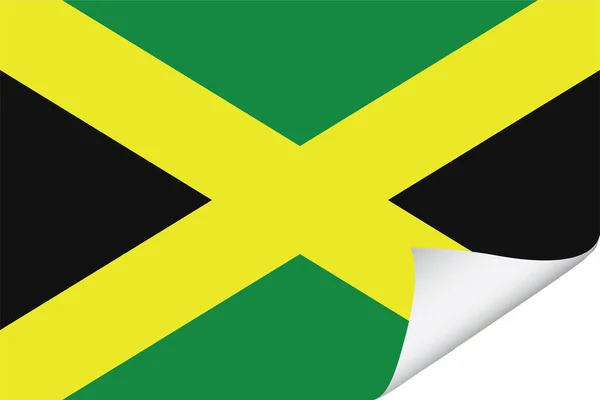 Geïllustreerde Vlag Voor Jamaica — Stockvector