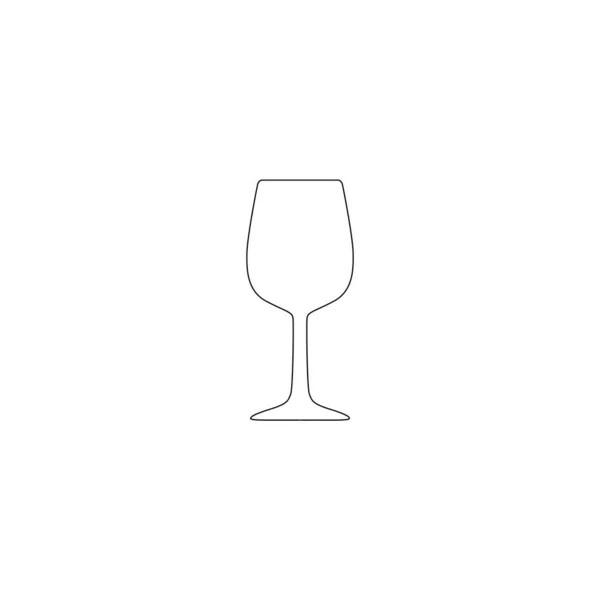 Ποτήρι Κρασί Εικονίδιο Εικονογράφηση Διανύσματος — Διανυσματικό Αρχείο