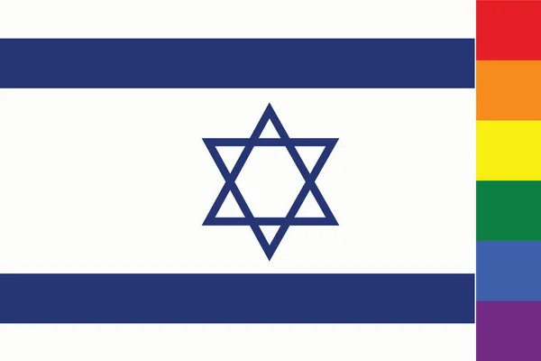 Bandeira Ilustrada Para País Israel — Vetor de Stock