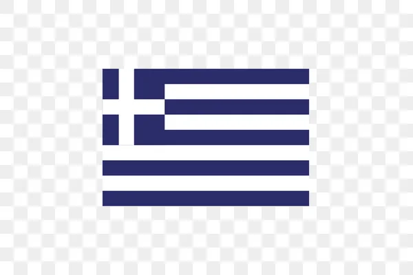 Vektorillustration Der Flagge Auf Transparentem Hintergrund Griechenland — Stockvektor