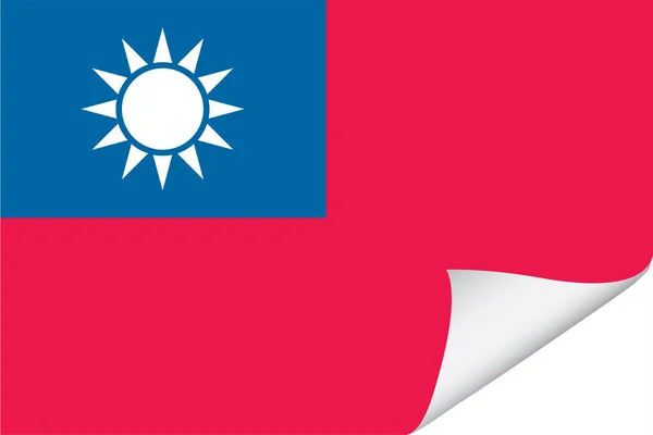 Afgebeelde Vlag Voor Het Land Taiwan — Stockvector