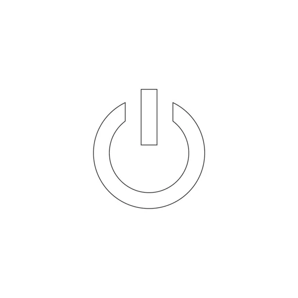 Кнопка Живлення Іконка Ізольована Фоні — стоковий вектор