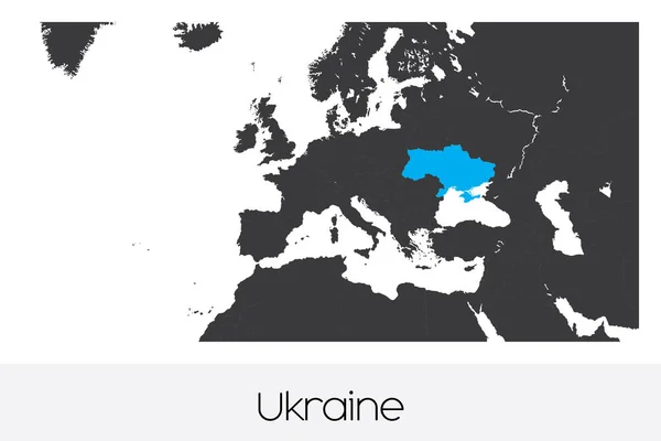 ウクライナのイラストレーションカントリー形状 — ストックベクタ