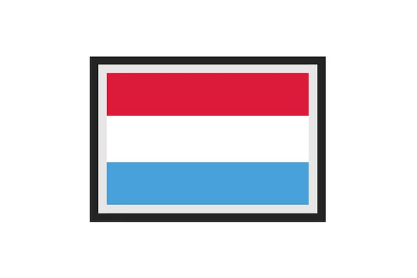 Illustration Vectorielle Drapeau Luxembourg — Image vectorielle