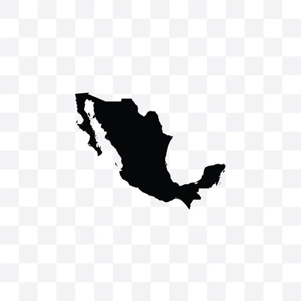 Black Outlined Country Vector Illustration Mexico — Stockový vektor