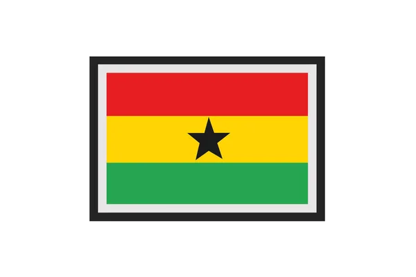 Illustrazione Vettoriale Della Bandiera Del Ghana — Vettoriale Stock