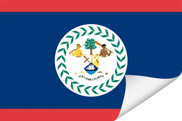 Bandeira Ilustrada Para País Belize — Vetor de Stock