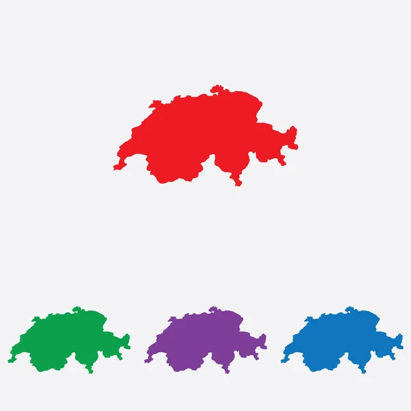 Illustration Vectorielle Forme Pays Multicolore Suisse — Image vectorielle