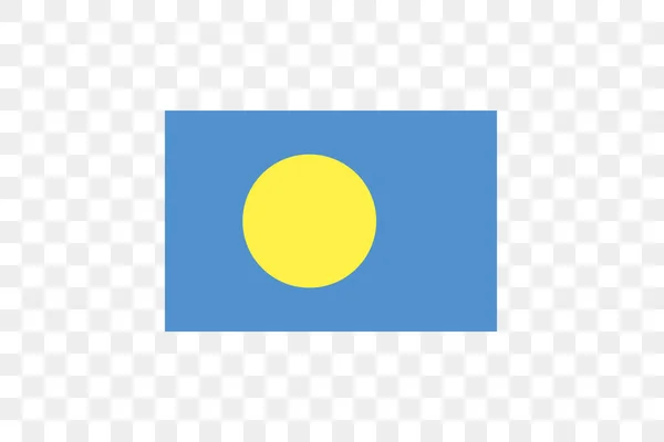 Vector Illustratie Van Vlag Transparante Achtergrond Palau — Stockvector