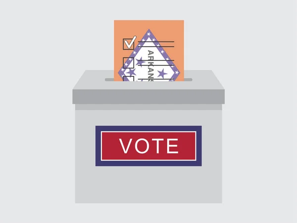 Estados Unidos América Voting Illustration State Arkansas — Archivo Imágenes Vectoriales