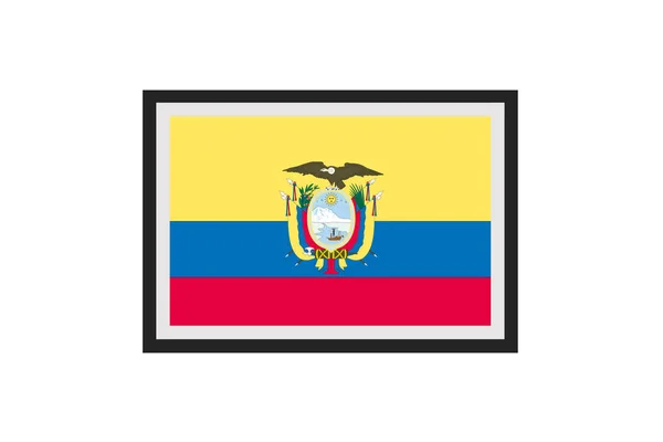 Ekvador Bayrağının Vektör Illüstrasyonu — Stok Vektör