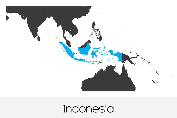 Endonezya Nın Resimli Ülke Şekli — Stok Vektör