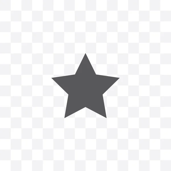 Ikona Wektora Gwiazdy Odizolowana Przejrzystym Tle — Wektor stockowy