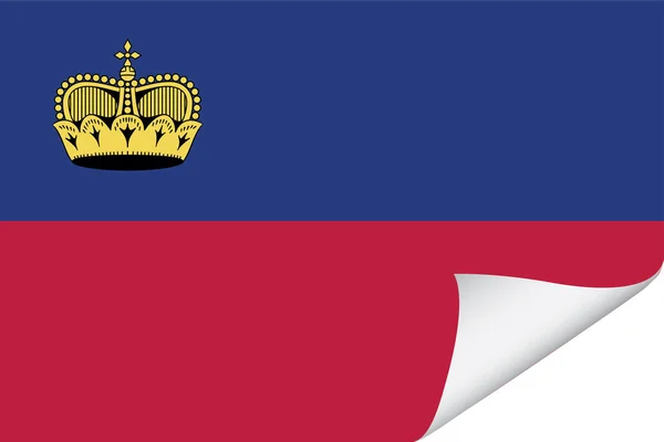 Illustrated Flag Country Liechtenstein — Stock Vector