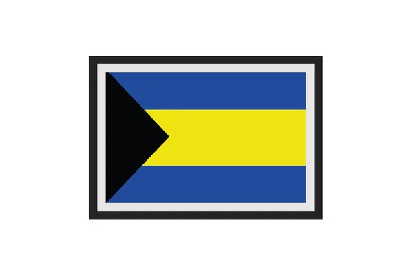 Vektoriell Illustration Bahamas Flagga — Stock vektor