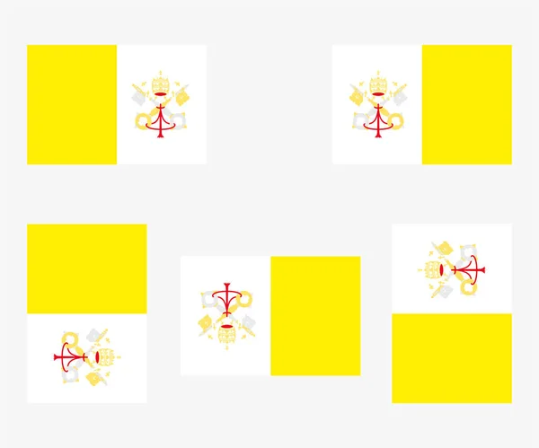 Bandeira Ilustrada País Refletida Girada Vaticano — Vetor de Stock