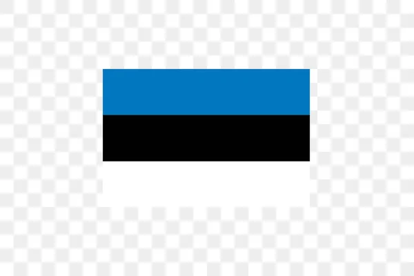 Ilustrasi Vektor Bendera Pada Latar Belakang Transparan Estonia - Stok Vektor