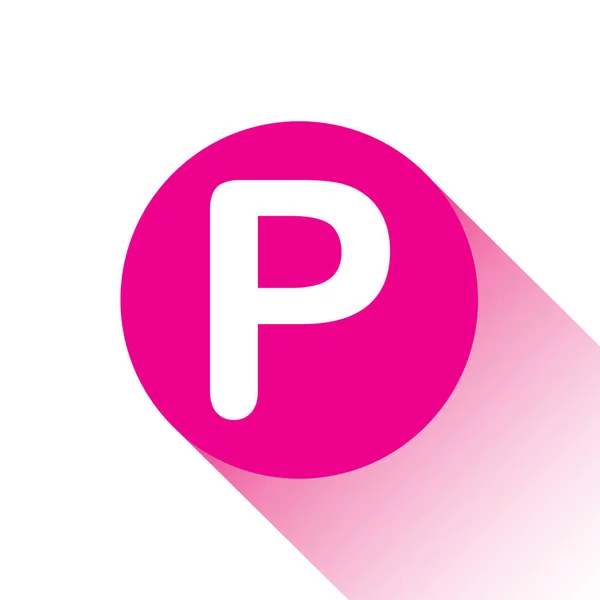 Pink Vector Icon Button Letter — Stock Vector