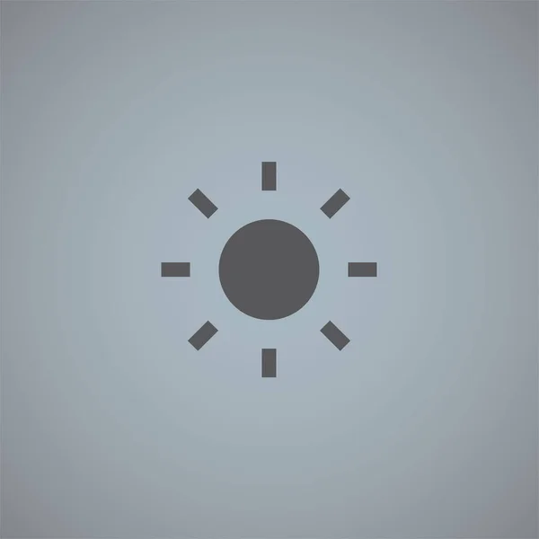 Sun Vector Icon Isolated Grey Background — ストックベクタ