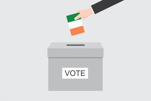 Κουτί Ψηφοδελτίων Απεικονισμένη Σημαία Για Χώρα Της Ιρλανδίας — Διανυσματικό Αρχείο