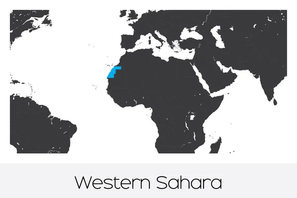 Geïllustreerde Landvorm Van Westelijke Sahara — Stockvector