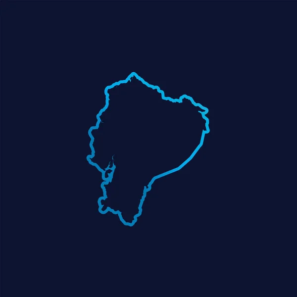 Illustrerad Landform Ecuador — Stock vektor