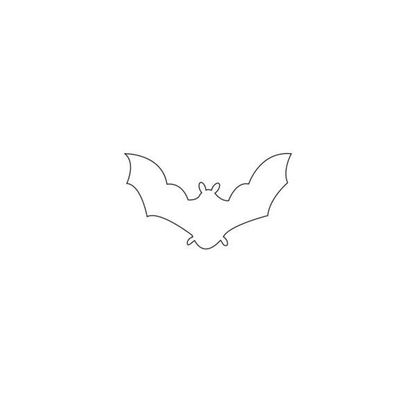 Chauve Souris Icône Vectoriel Illustration — Image vectorielle