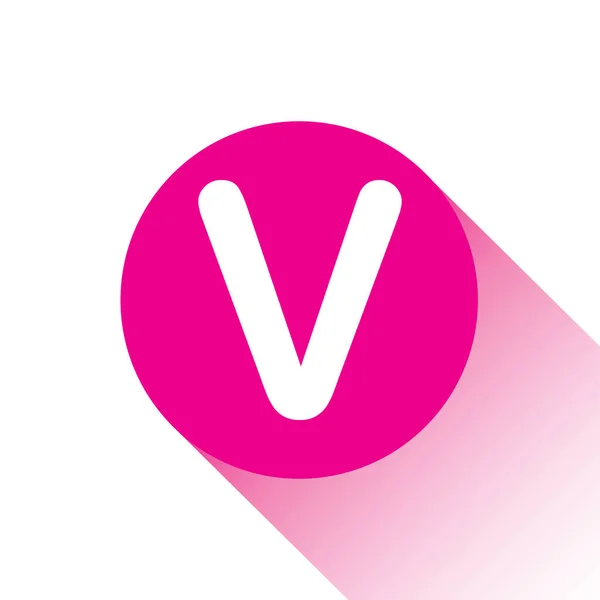 Roze Vectoricoon Knop Van Letter — Stockvector