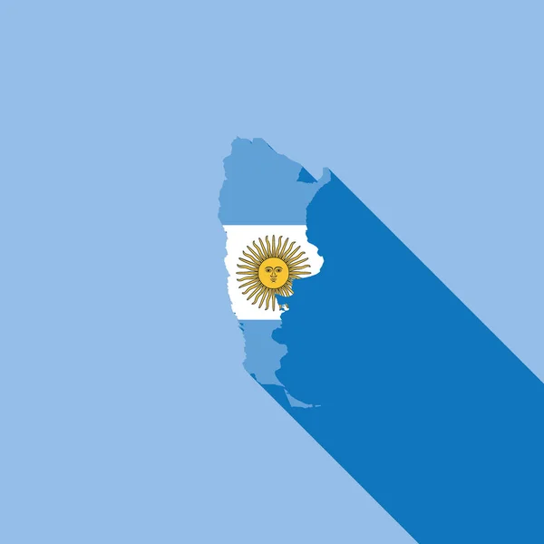 Ilustração Vetorial País Wint Flag Fill Delineada Argentina — Vetor de Stock
