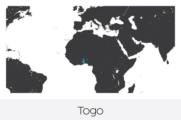 Geïllustreerde Vorm Van Togo — Stockvector