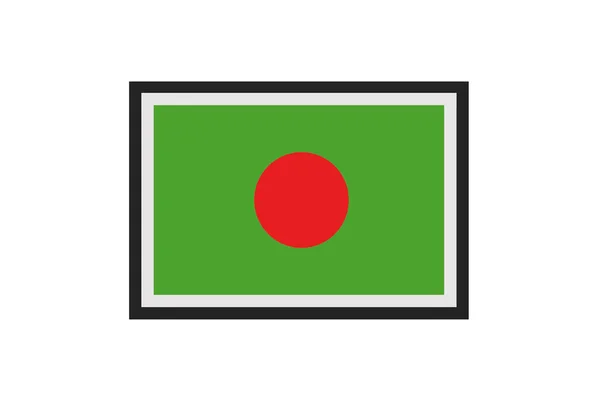 Ilustración Vectorial Bandera Bangladesh — Archivo Imágenes Vectoriales