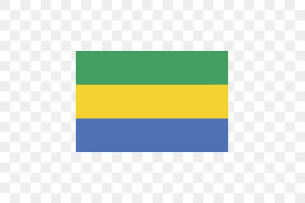 Vector Illustratie Van Vlag Transparante Achtergrond Gabon — Stockvector