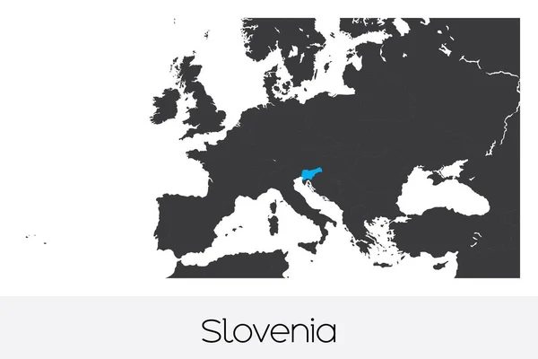 Illustrated Country Shape Slovenia — Stock Vector