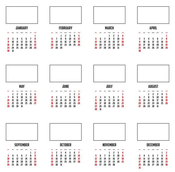 Kalendář Izolovaný Pozadí — Stockový vektor