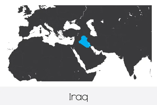 Illusztrált Ország Alakja Irak — Stock Vector
