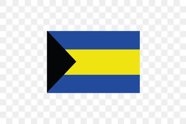 Ilustração Vetorial Bandeira Sobre Fundo Transparente Bahamas — Vetor de Stock