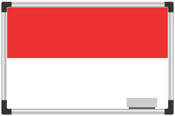 Geïllustreerde Vlag Een Whiteboard Voor Het Land Indonesië — Stockvector