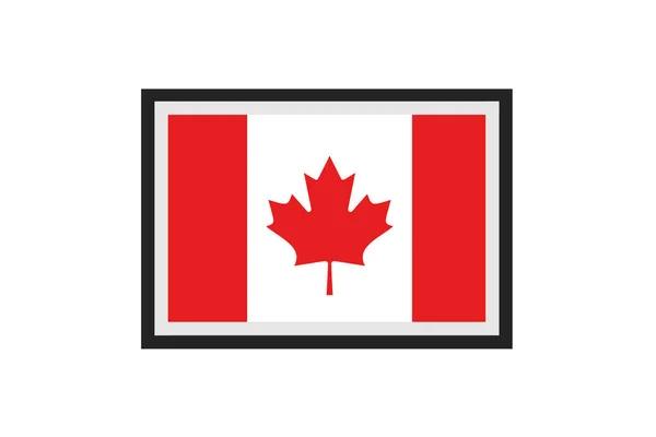 Illustrazione Vettoriale Della Bandiera Del Canada — Vettoriale Stock