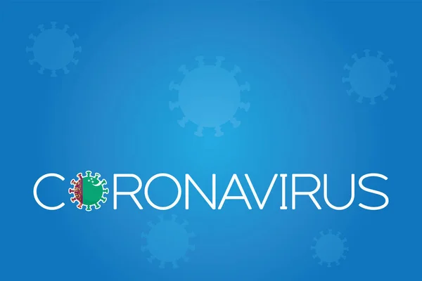 Geïllustreerde Virusvlag Voor Het Land Turkmenistan — Stockvector