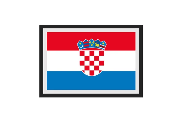 Ilustración Vectorial Bandera Croacia — Vector de stock