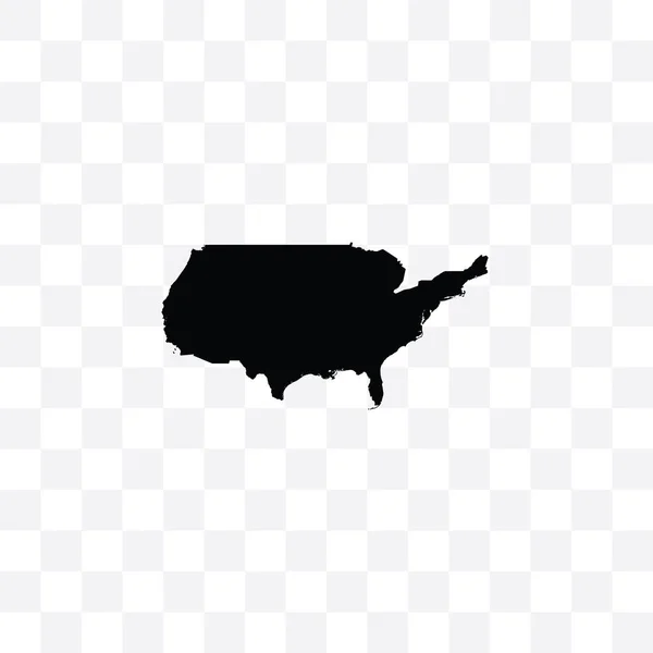 Черная Очерченная Страновая Векторная Иллюстрация Соединенные Штаты Америки — стоковый вектор