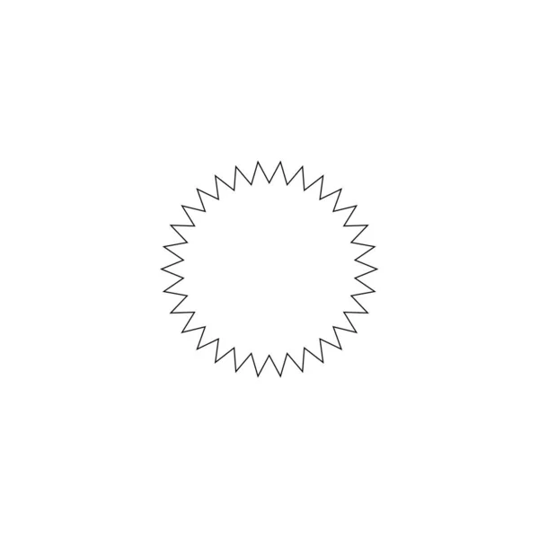 Spikey Circle Icono Vector Ilustración — Archivo Imágenes Vectoriales