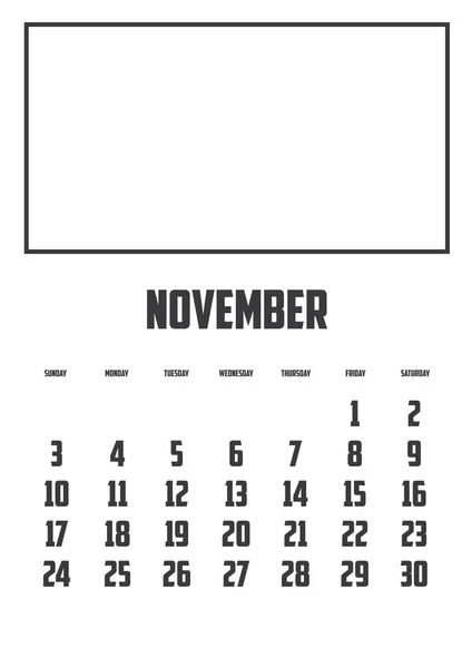 Calendario Isolato Uno Sfondo — Vettoriale Stock