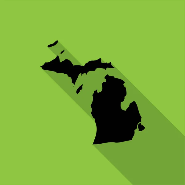 Mapa Vetorial Estado Americano Michigan — Vetor de Stock